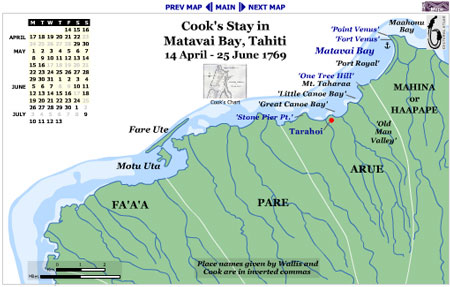 Map of the Matavai Bay